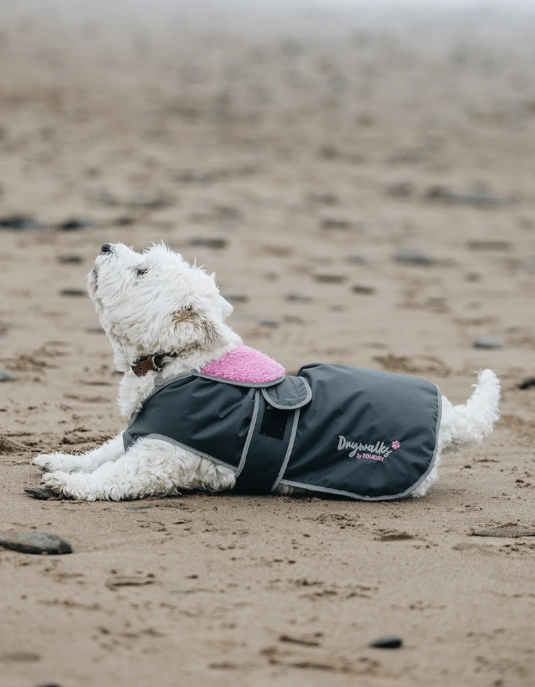 Drywalks Dog Coat Charcoal/Pink