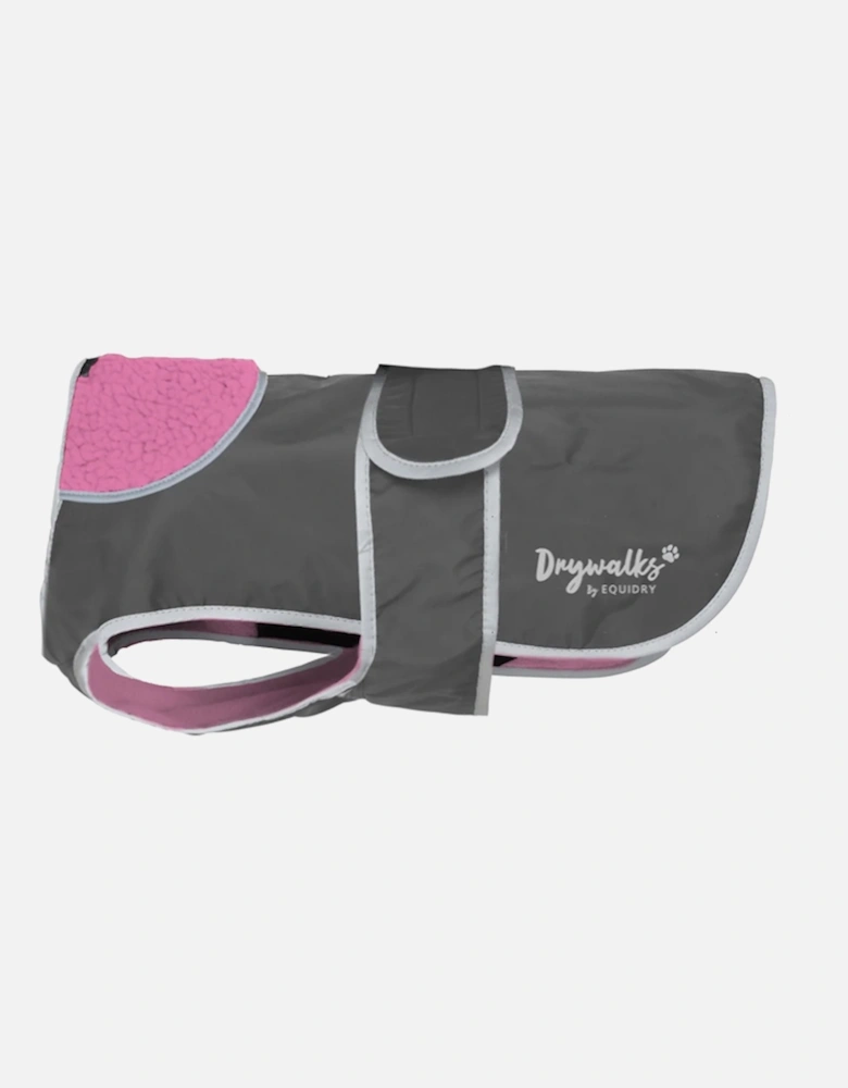 Drywalks Dog Coat Charcoal/Pink