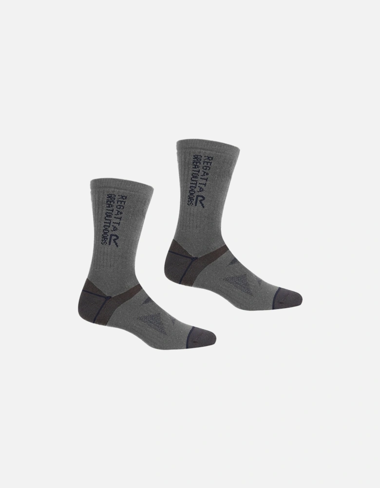 Unisex Adult Wool Hiking Boot Socks (Pack of 2)