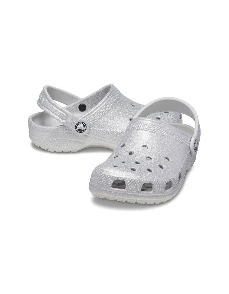 Classic Glitter Clog - Silver