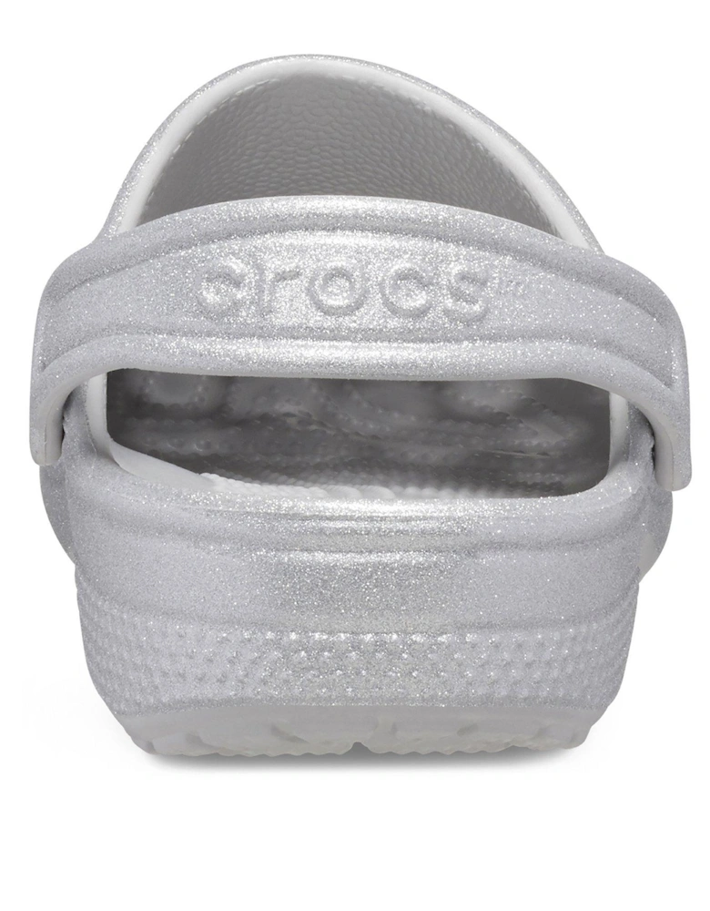 Classic Glitter Clog - Silver