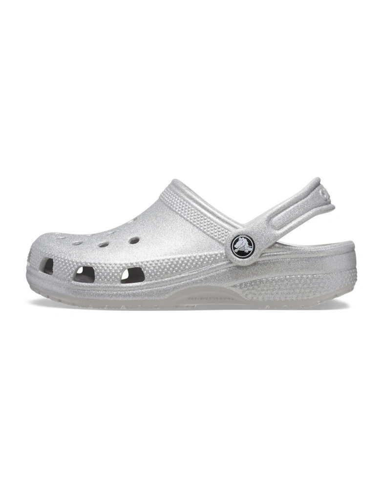 Classic Glitter Clog - Silver