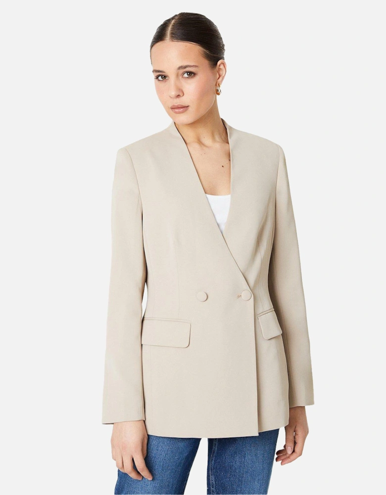 Womens/Ladies Collarless Blazer