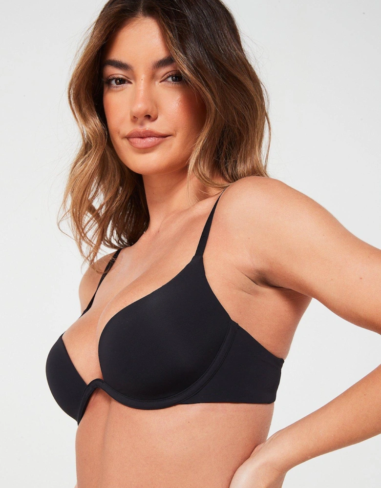 Neptune Light Padded Plunge Bra - Black