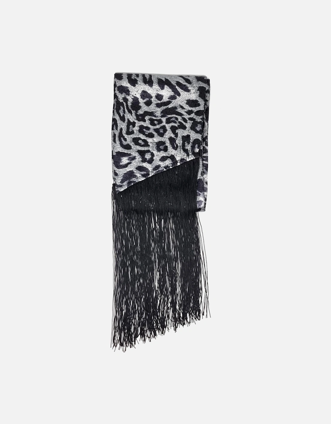 STEVIE LAME SCARF IN SILVER LEO