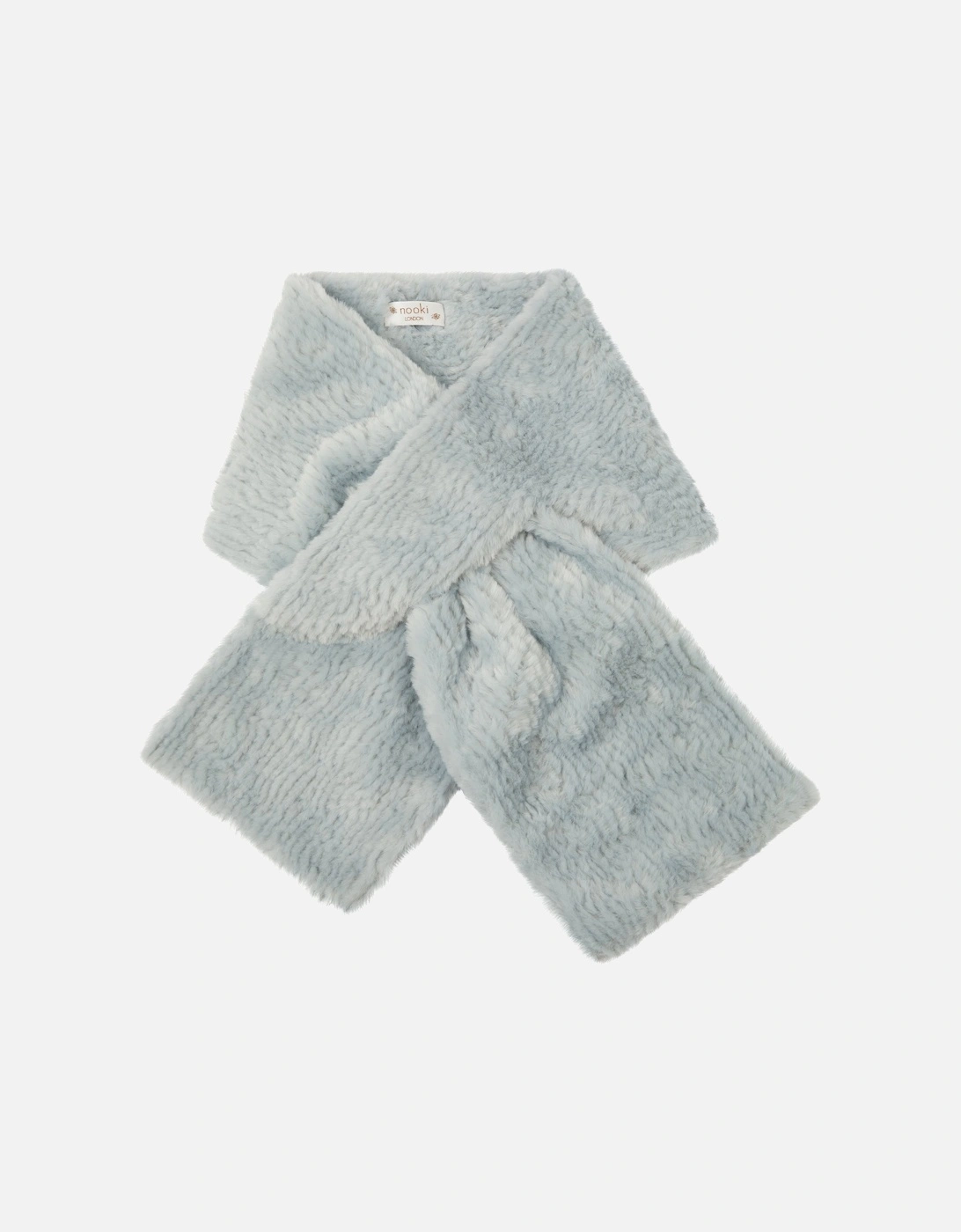 RIVINGTON FAUX FUR SCARF IN SKY BLUE