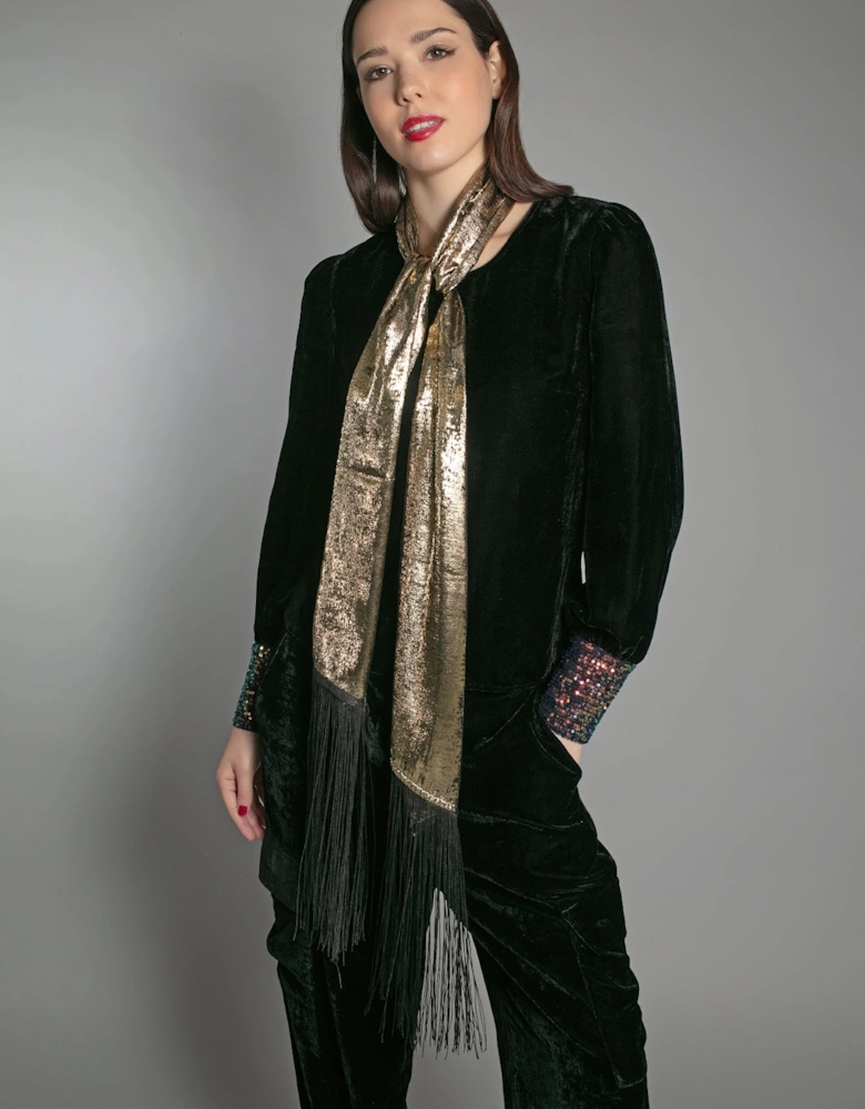 STEVIE LAME SCARF IN GOLD