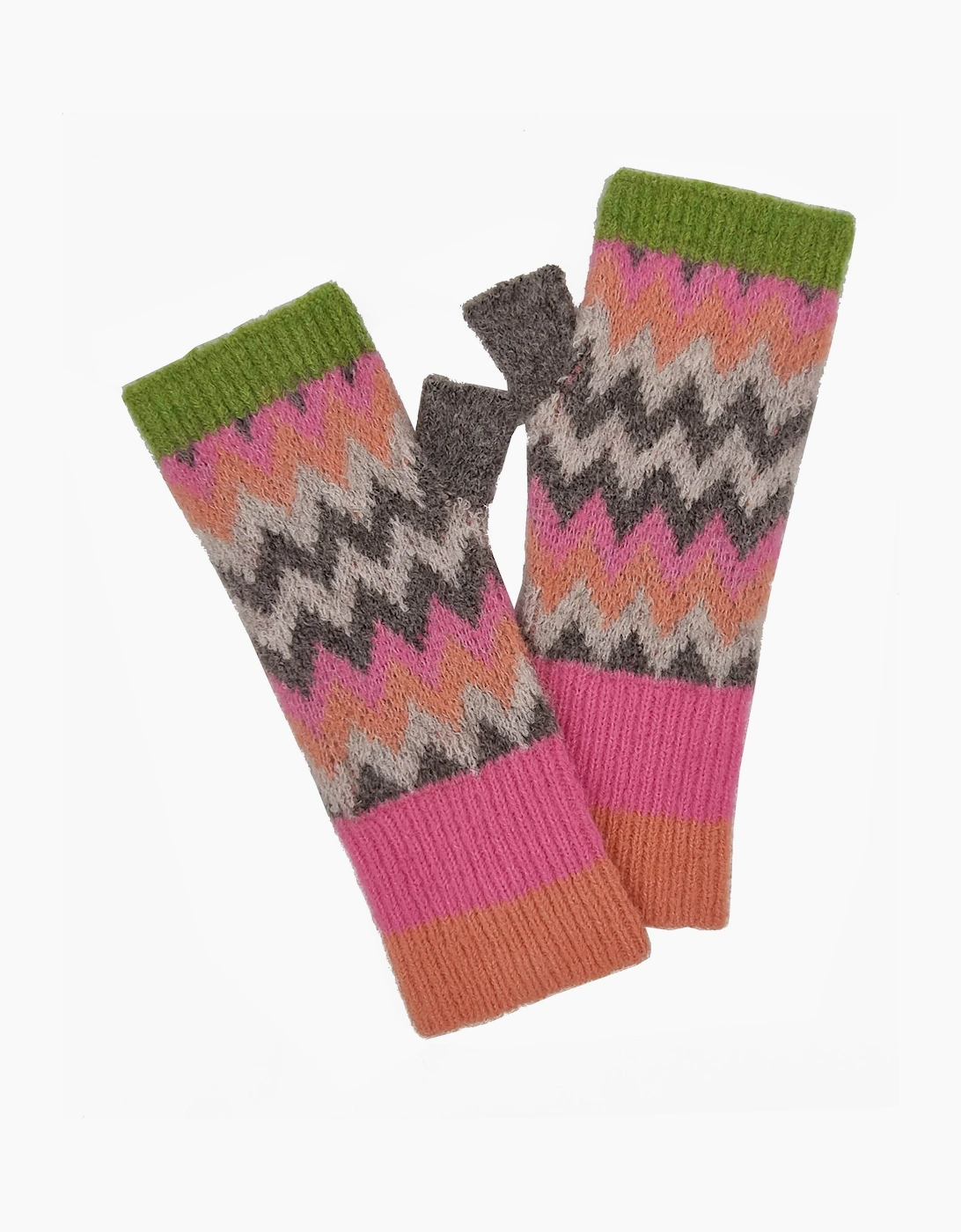Nooki Design Women's Pink Mix Dora Chevron Wrist-Warmer In  One