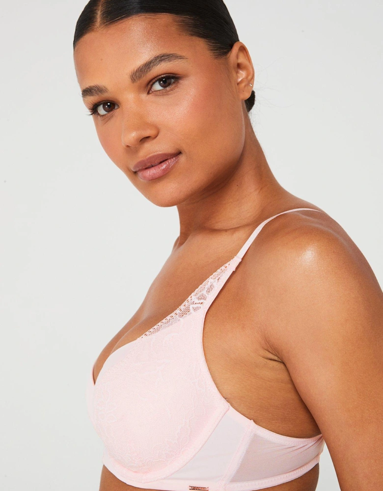 Catalina Light Padded Demi Bra - Pink