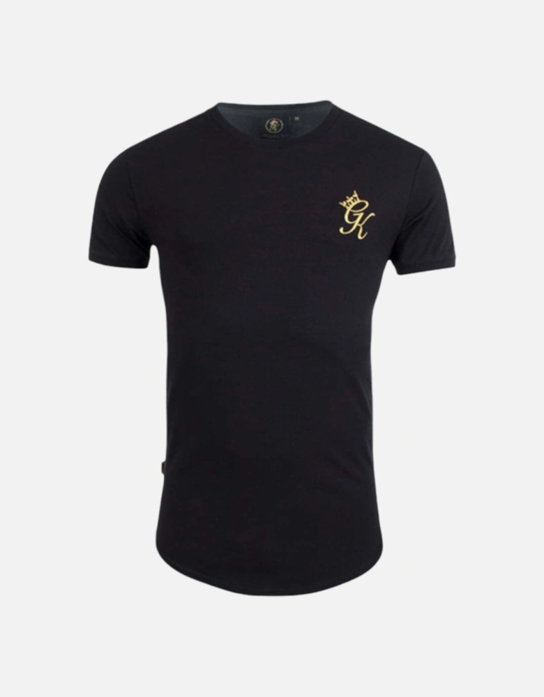 Longline Fitted Tee Shirt GK Mens T-Shirt Crew Neck Summer Cotton Top