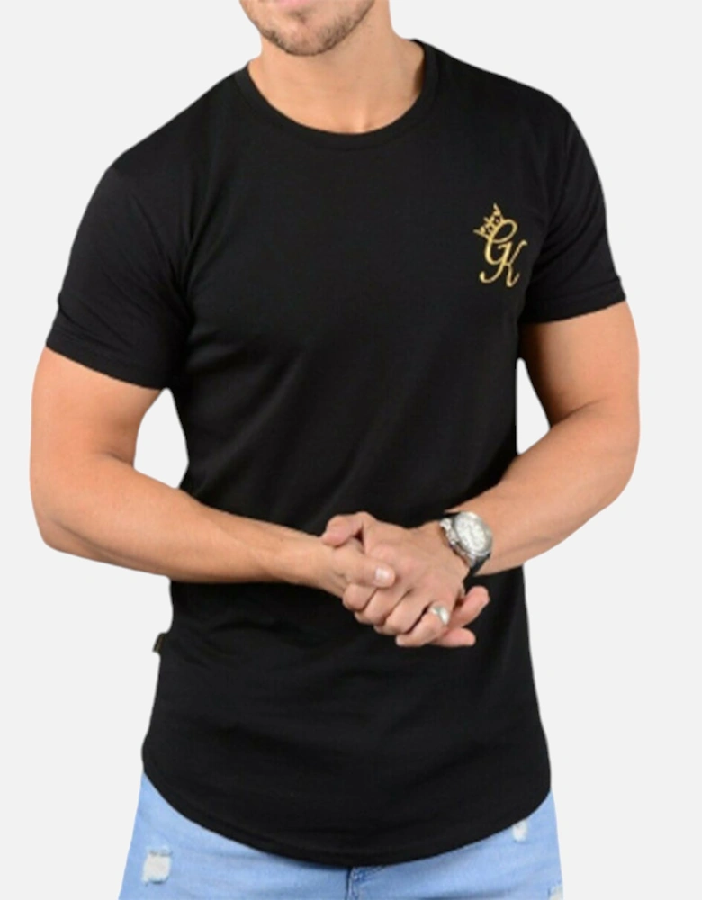 Longline Fitted Tee Shirt GK Mens T-Shirt Crew Neck Summer Cotton Top