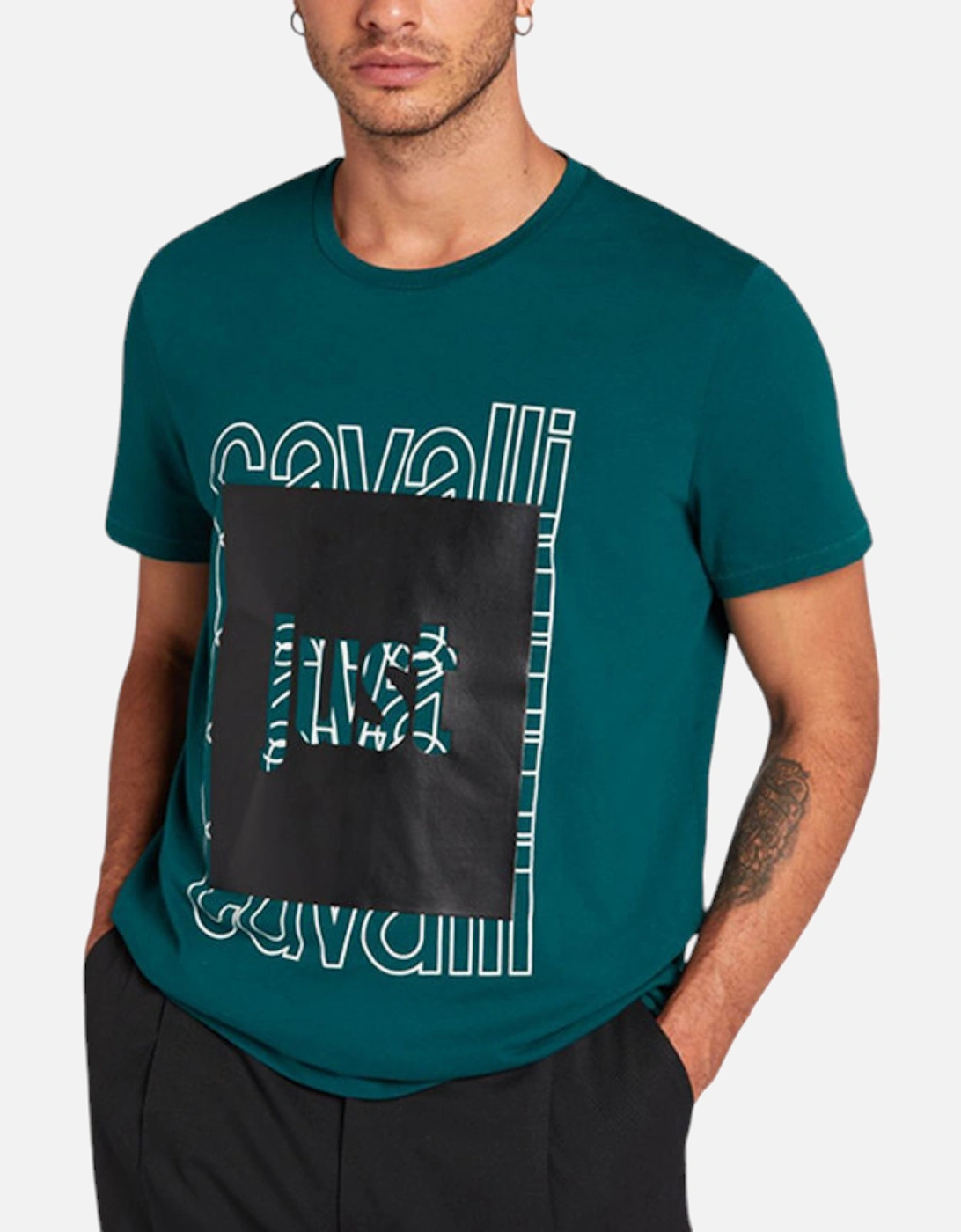 Just Cavalli JUST CAVALLI Mens T Shirts Crew Neck Regular Soft Cotton Printed Tees