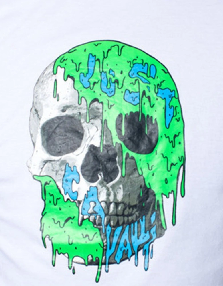 S03GC0556 Mens T Shirts Crew Neck Short Sleeve White Printed Tee