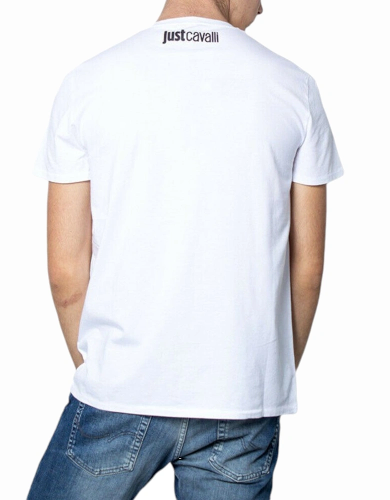 S01GC0575 Mens T Shirt Crew Neck Tops Short Sleeve Cotton White Tee