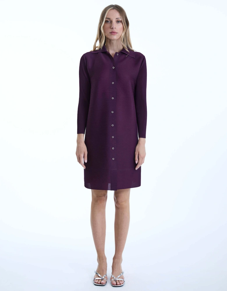 Pleated Purple Dress