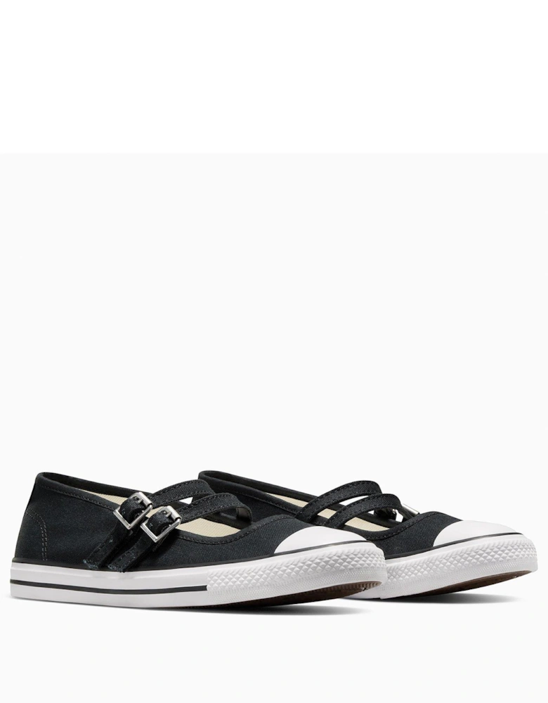 Womens Dainty Mary Jane - Black/White