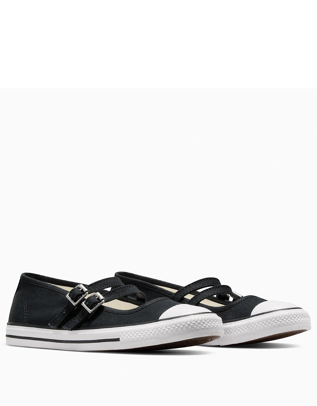 Womens Dainty Mary Jane - Black/White