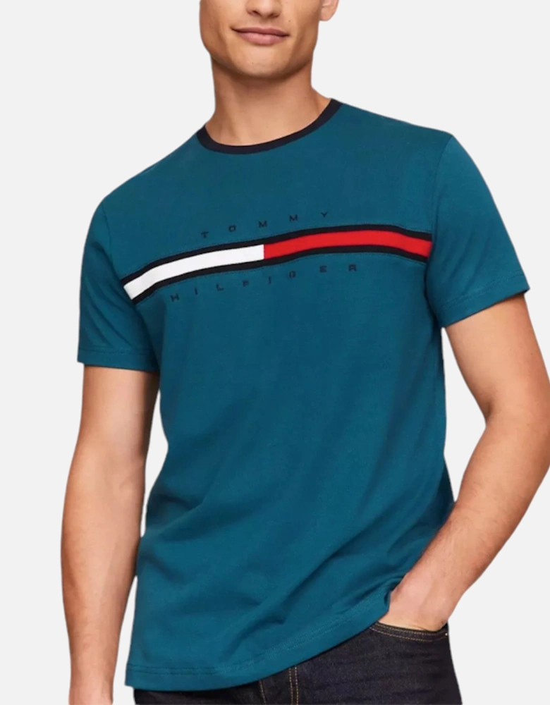 Mens T Shirts Crew Neck Signature Stripe Summer Cotton Tino Tee