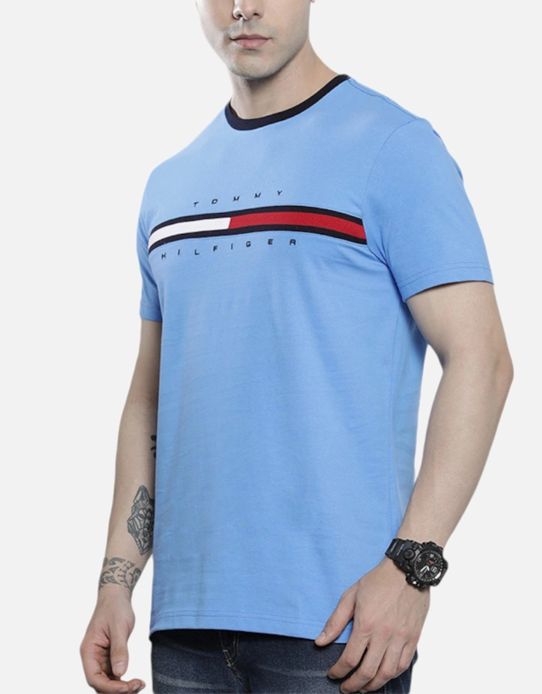 Mens T Shirts Crew Neck Signature Stripe Summer Cotton Tino Tee