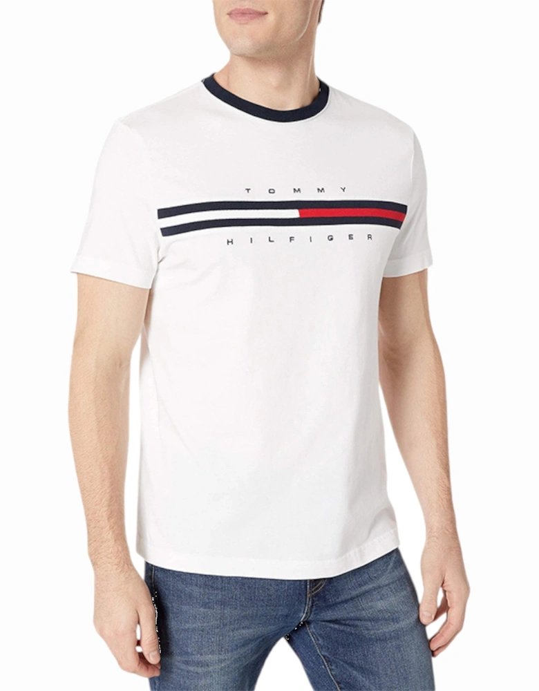 Mens T Shirts Crew Neck Signature Stripe Summer Cotton Tino Tee