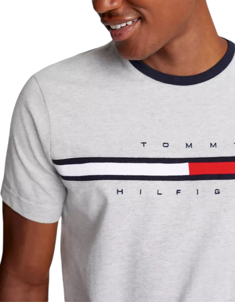 Mens T Shirts Crew Neck Signature Stripe Summer Cotton Tino Tee