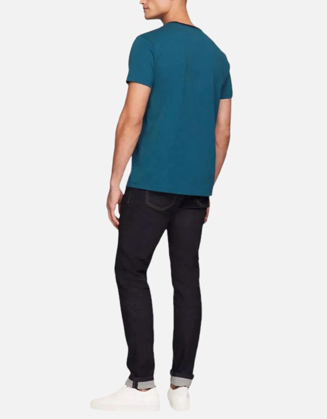 Mens T Shirts Crew Neck Signature Stripe Summer Cotton Tino Tee
