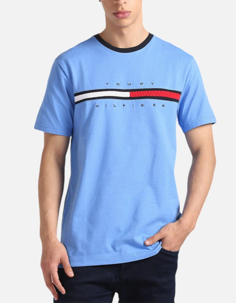 Mens T Shirts Crew Neck Signature Stripe Summer Cotton Tino Tee