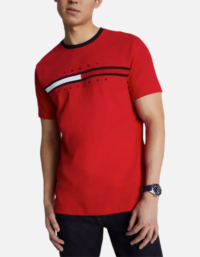 Mens T Shirts Crew Neck Signature Stripe Summer Cotton Tino Tee