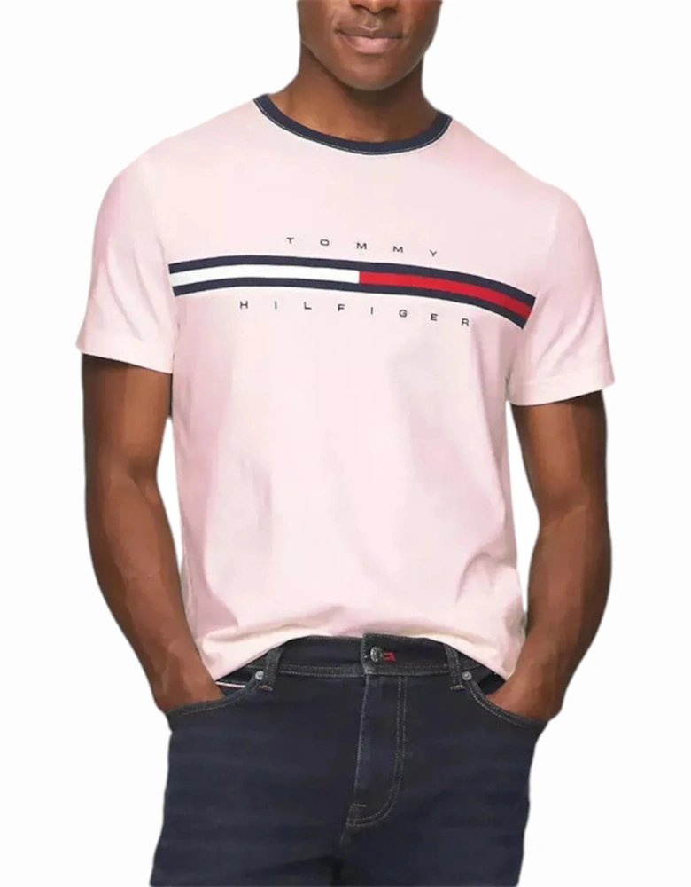 Mens T Shirts Crew Neck Signature Stripe Summer Cotton Tino Tee