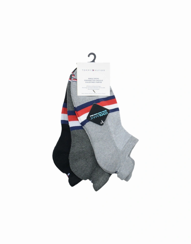 Mens Soft Cotton Ankle Socks 3Pack Low Cut Trainer Socks 6-10.5