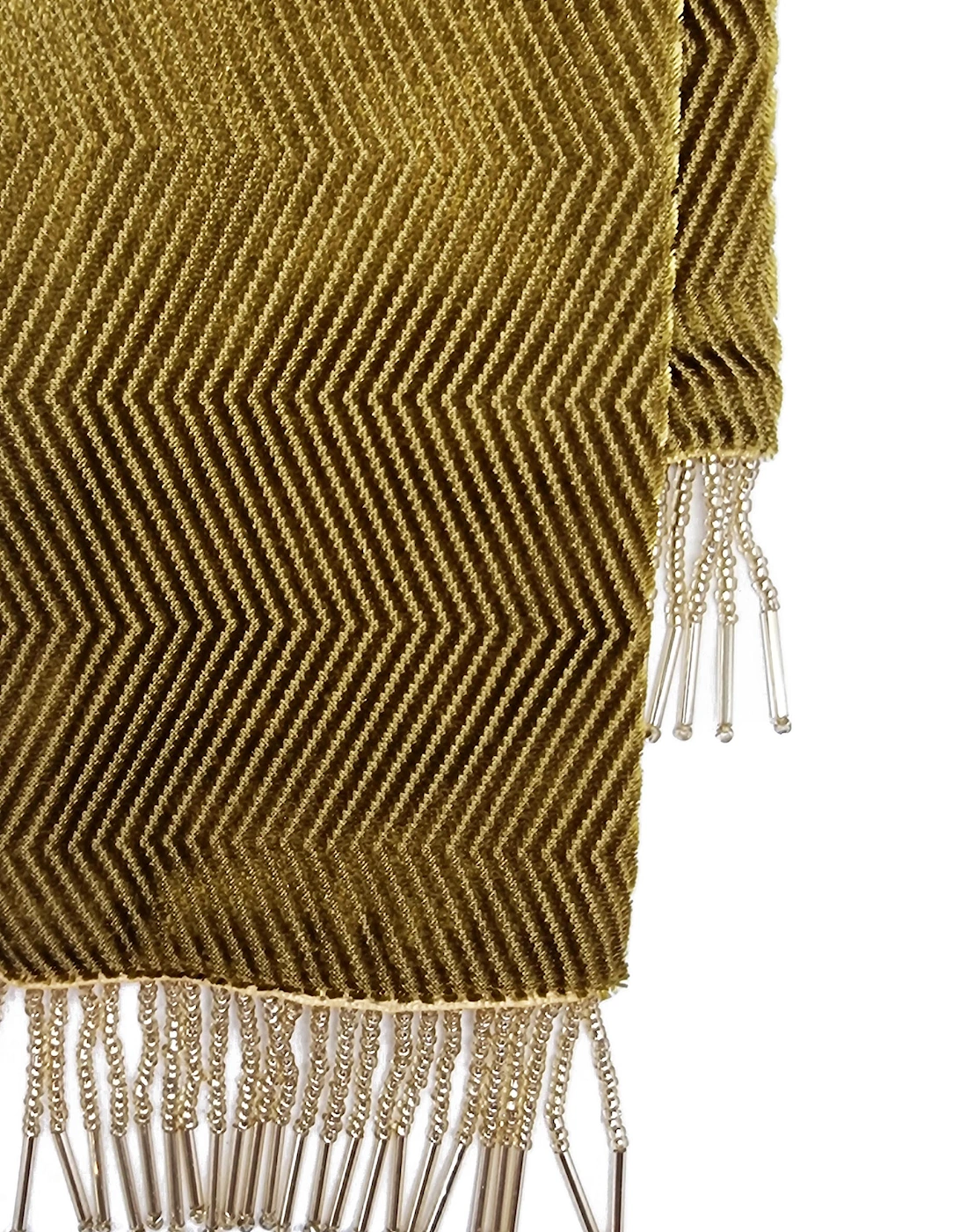 ALLEGRA VELVET SCARF OCHRE