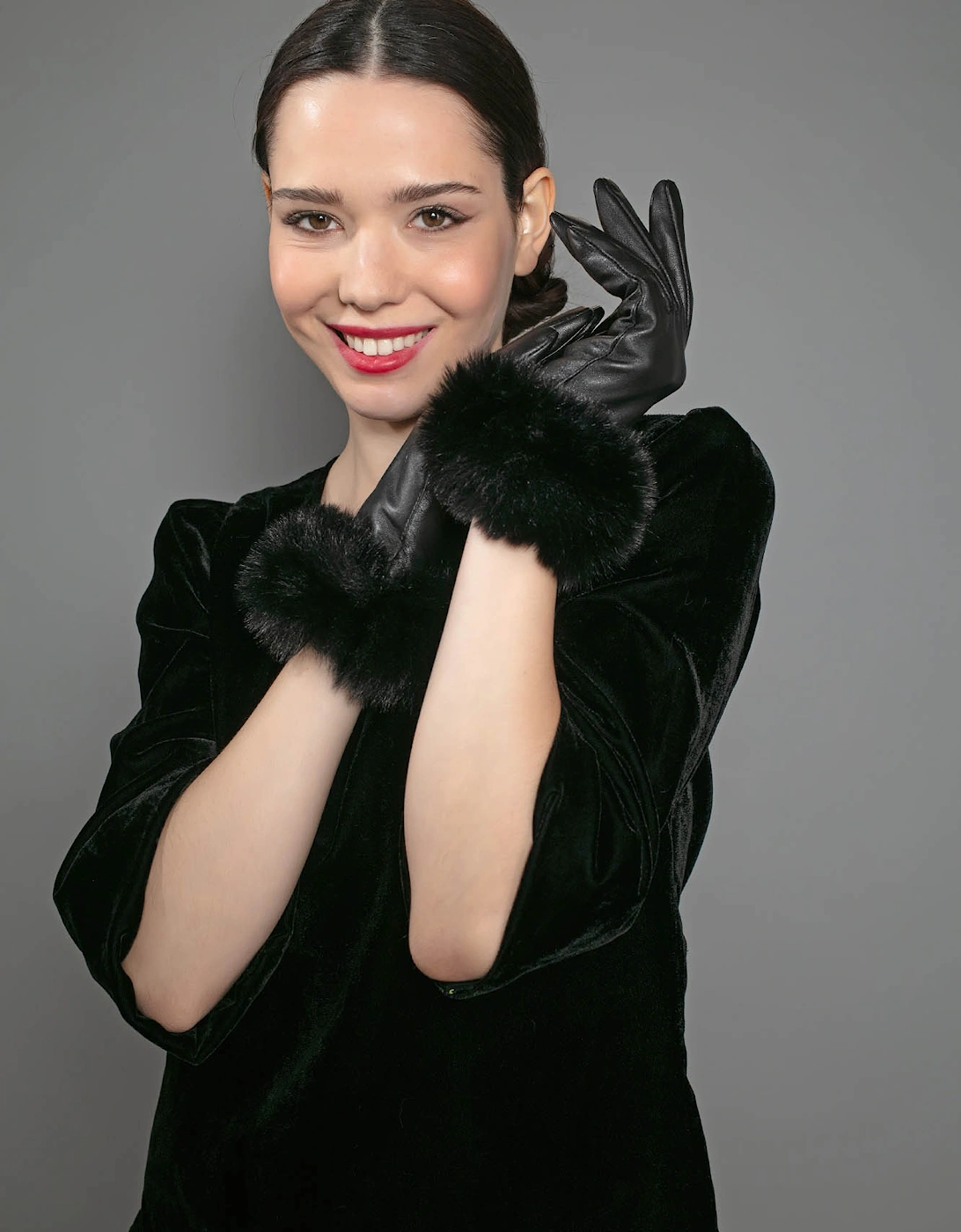 LANEY FAUX FUR CUFF GLOVE, 2 of 1