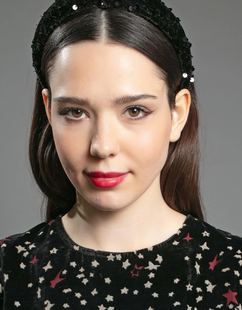 ALBION SEQUIN HEADBAND IN BLACK