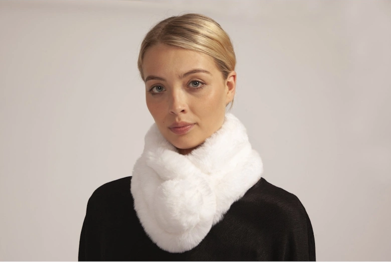 Cream Faux Fur Scarf