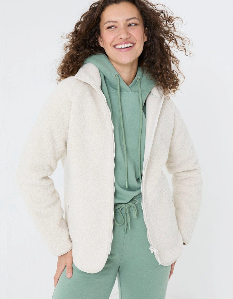 Violet Fleece Jacket - Beige