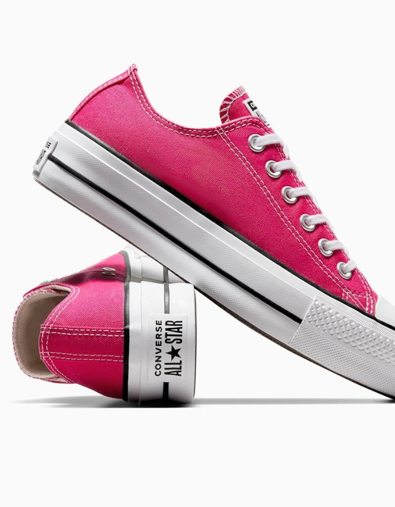 Womens Lift Seasonal Color Canvas Ox Trainers - Pink