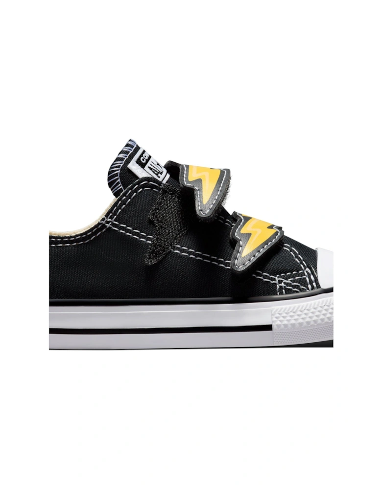 Infants Bolts Canvas Ox Trainers - Black/brown