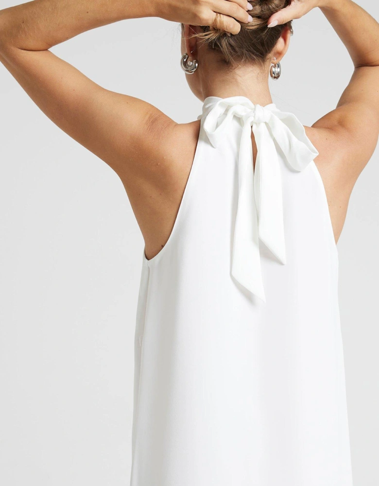 Halterneck Dress - White