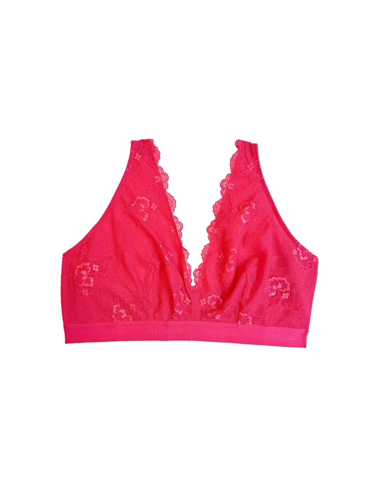 Lace Fuller Cup Bra - Neon Pink