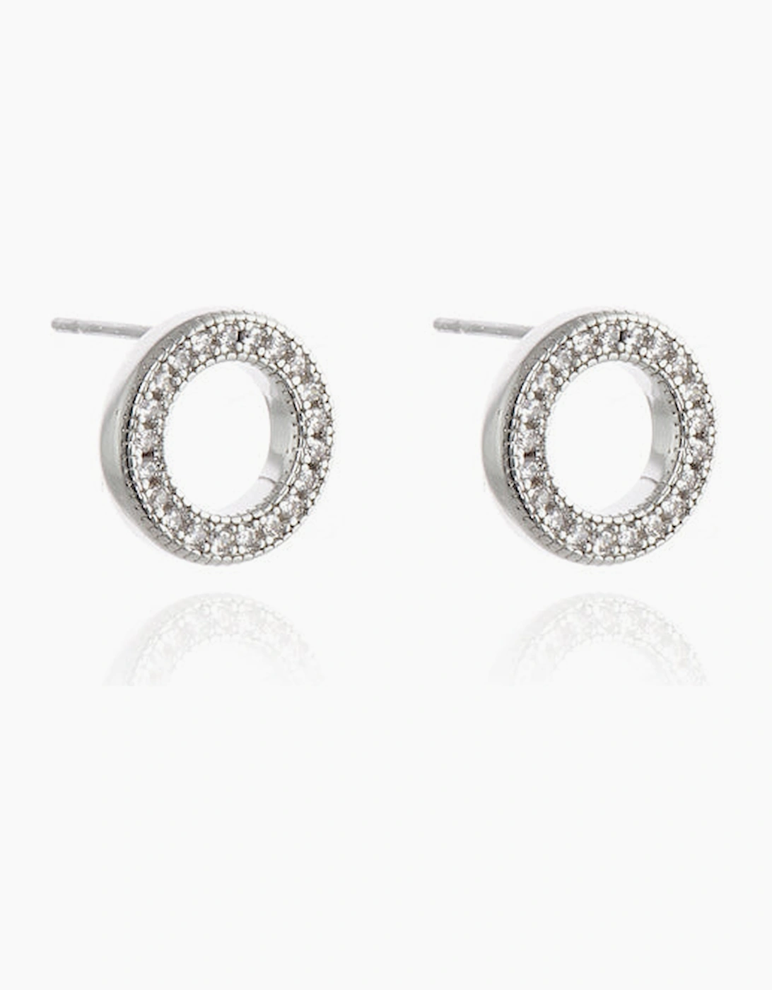 Cachet London Women's Silver/Silver Halo Earrings