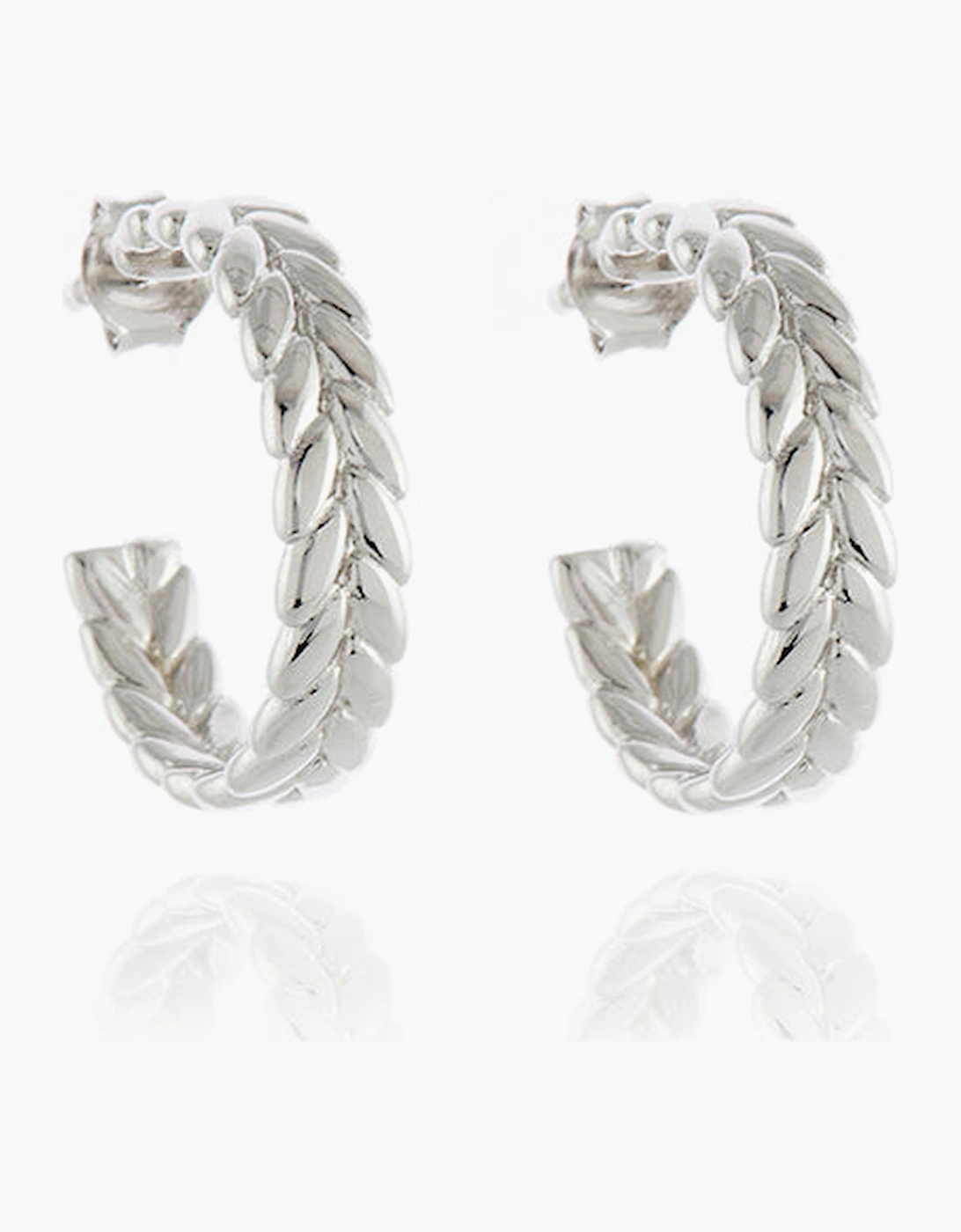 Cachet London Women's Silver/Silver Oletta Hoop Earrings 1.8Cm