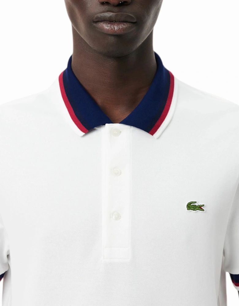 PH3461 Mens Polo Shirts Contrast Collar Regular Fit Pique Tennis Shirt