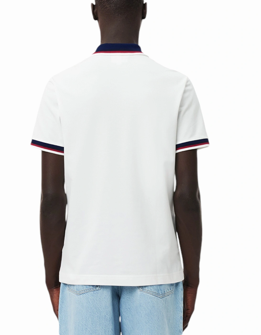 PH3461 Mens Polo Shirts Contrast Collar Regular Fit Pique Tennis Shirt