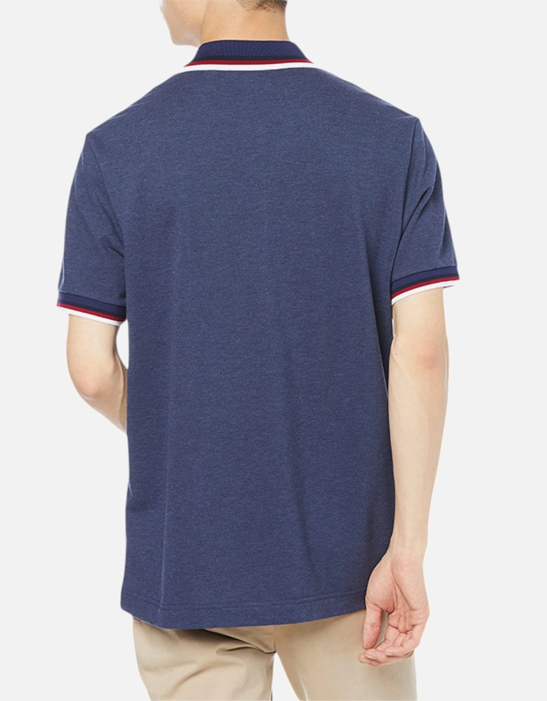 PH3461 Mens Polo Shirts Contrast Collar Regular Fit Pique Tennis Shirt