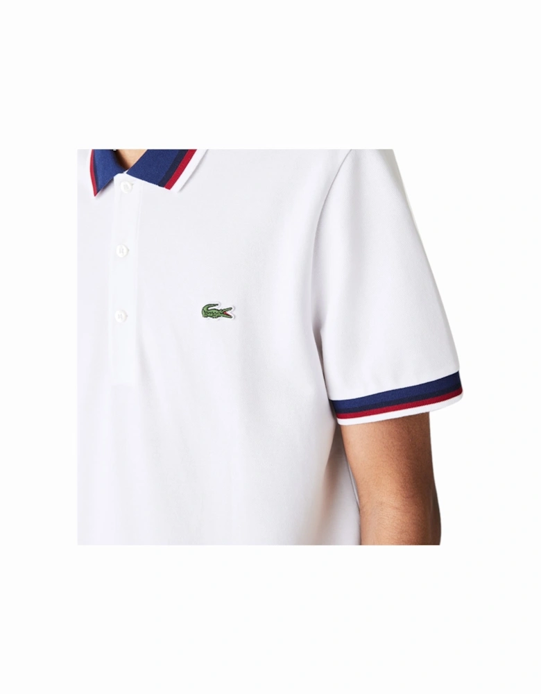 PH3461 Mens Polo Shirts Contrast Collar Regular Fit Pique Tennis Shirt