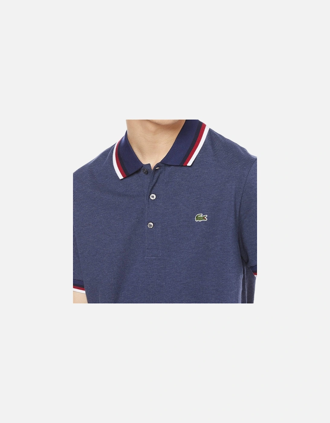 PH3461 Mens Polo Shirts Contrast Collar Regular Fit Pique Tennis Shirt