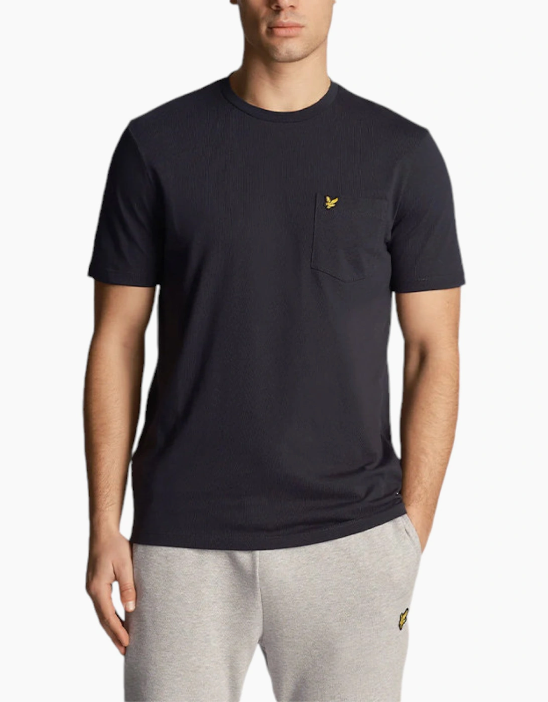 Lyle & Scott Men's Lyle & Scott Mens Short Sleeve T Shirts Pocket Regular Fit Summer Cotton Tee NEW - Navy