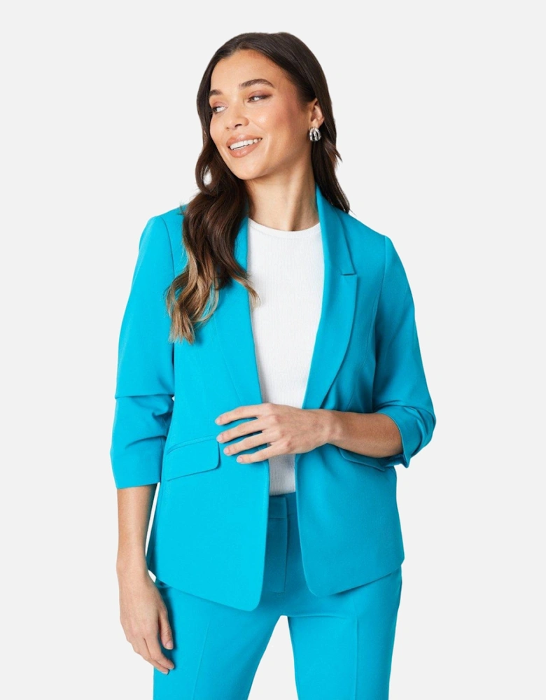 Womens/Ladies Petite Ruched Blazer