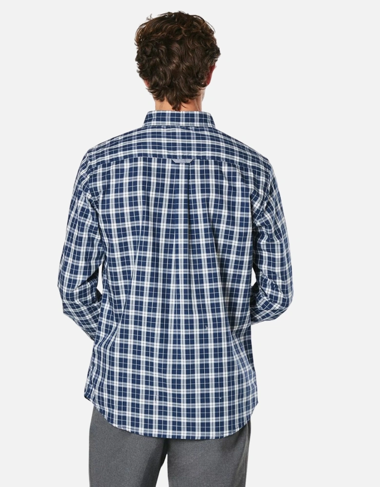 Mens Mono Check Long-Sleeved Shirt