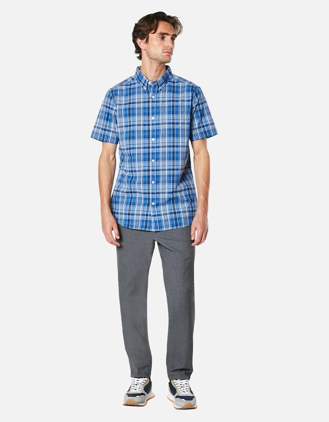 Mens Blake Check Short-Sleeved Shirt